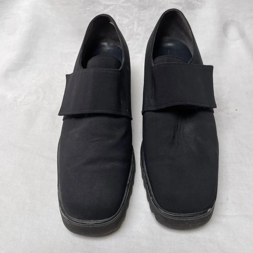 Paul Green Black Chunky Shoes Womens 9 Vibram Soles Classic Goth Timeless Travel
